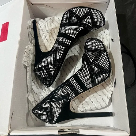 ALDO Chevron Bedazzled Heels​ - Picture 8 of 10